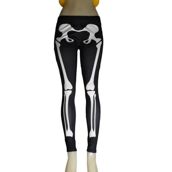 TIPSY ELVES Skeleton Bones Leggings Size Large NEW - Picture 2 of 8